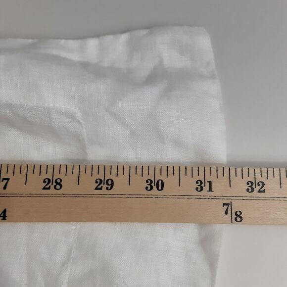 Lilly Pulitzer 100% Linen Tunic Beach Cover Up Beaded White Shift Dress M - Picture 12 of 13